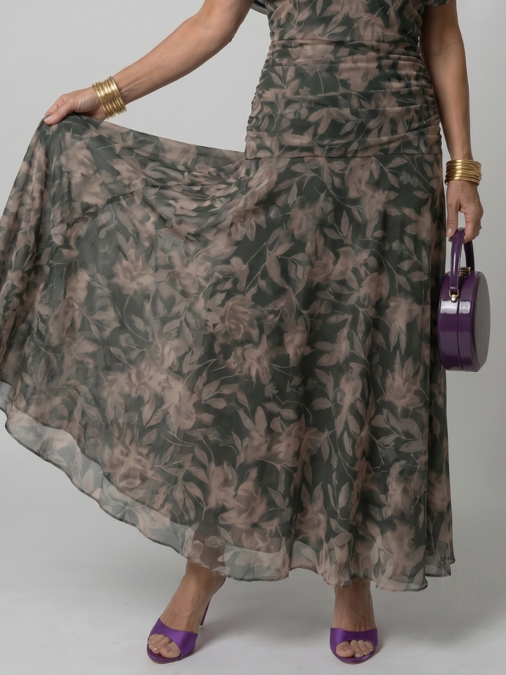Verenaluxe™ | Off Shoulder Flow Midi Dress