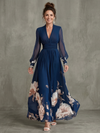 Ziva | Pleated Sheer Sleeves Maxi Dress