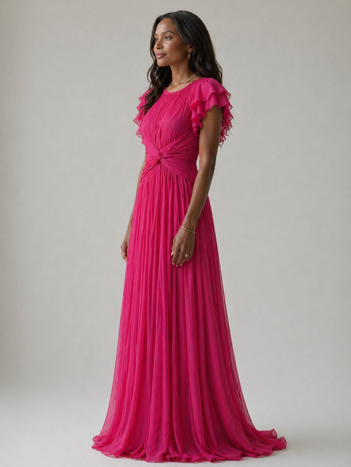 Verenaluxe™ | Pleated Evening Dress