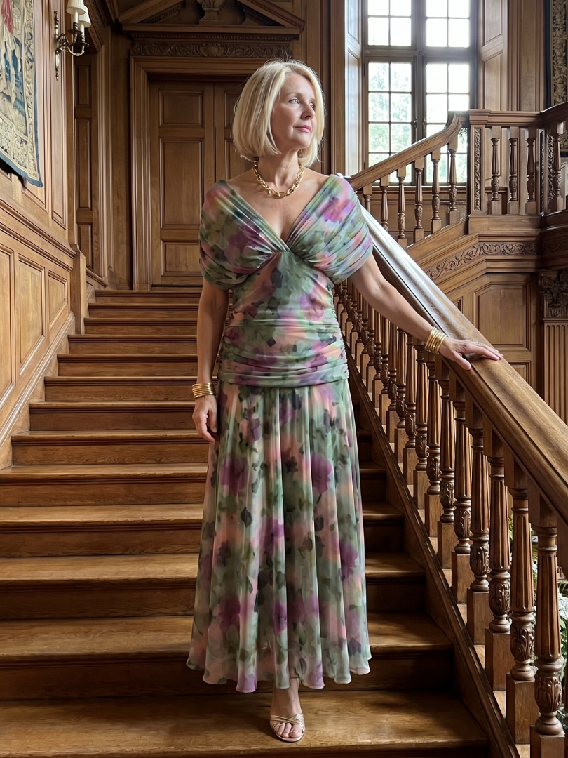Verenaluxe™ | Off Shoulder Flow Midi Dress