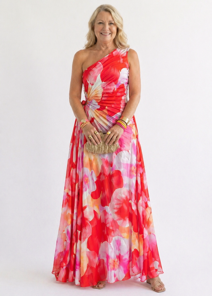 Verenaluxe™ | Vibrant Tropical Evening Dress