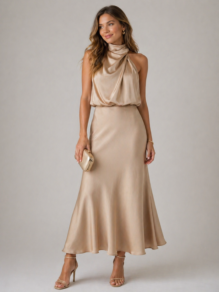 Verenaluxe™ | Draped Dress