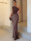 Verenaluxe™ | Maxi Dress with a Guilt in Satin
