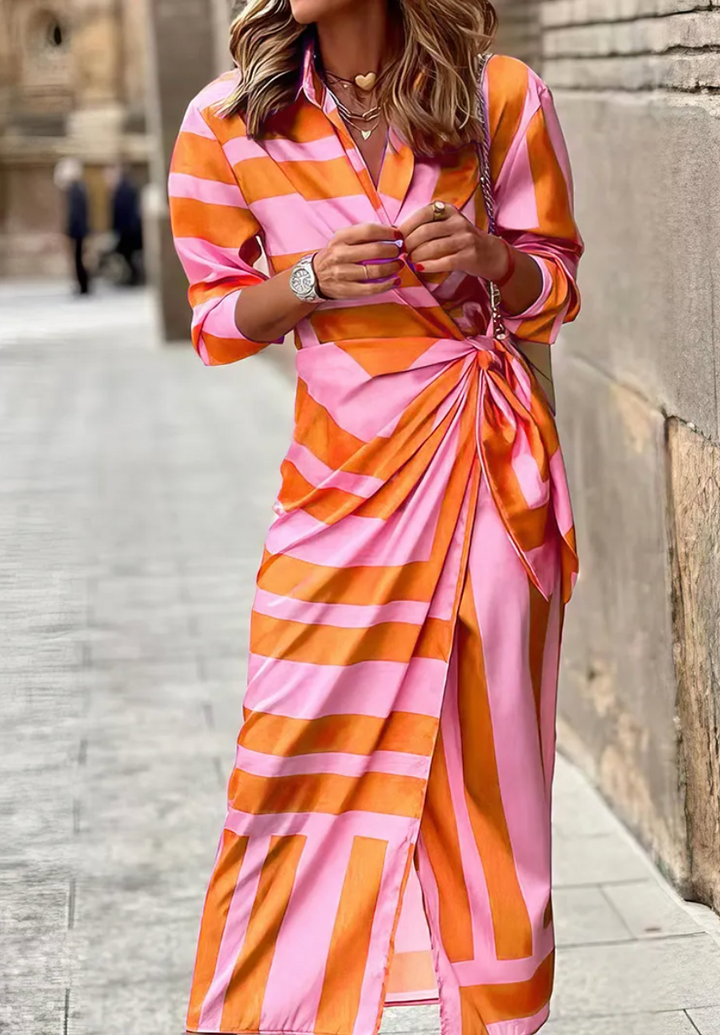 Verenaluxe™ | Printed Wrap Dress